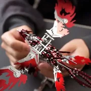 Bovenaanzicht rode feniks