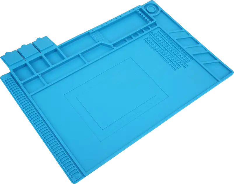 Bovenaanzicht magnetische werkmat