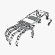 Isometrisch aanzicht mechanische hand