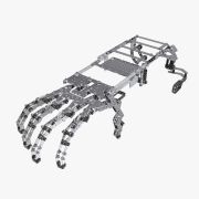 Isometrisch aanzicht mechanische hand