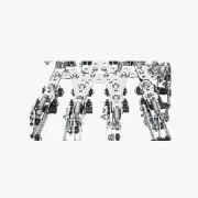 Vooraanzicht mechanische hand