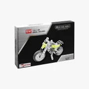 Verpakking motorfiets met gele accenten