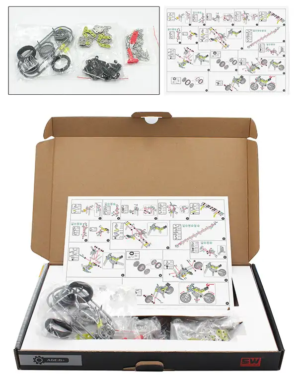 Verpakking inhoud motorfiets