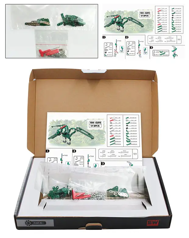 Inhoud verpakking pterosaurus