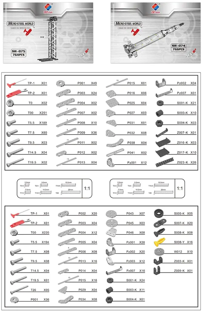 Schematisch overzicht van onderdelen raket