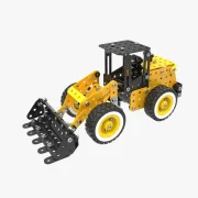 Isometrisch aanzicht gele wiellader