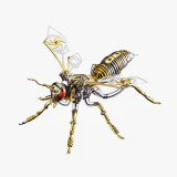 Isometrisch aanzicht gouden hommel