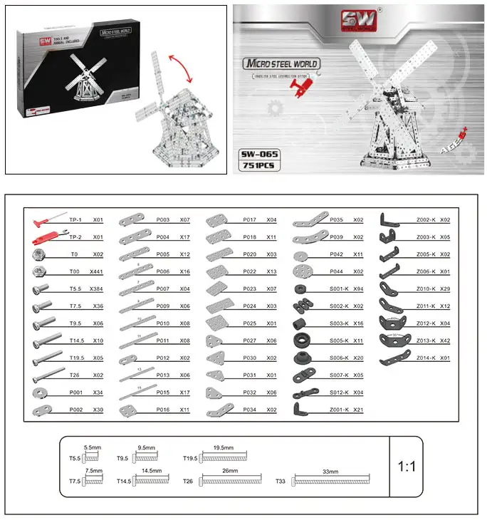 Schematisch overzicht van onderdelen windmolen