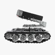 Zijaanzicht bazooka tank