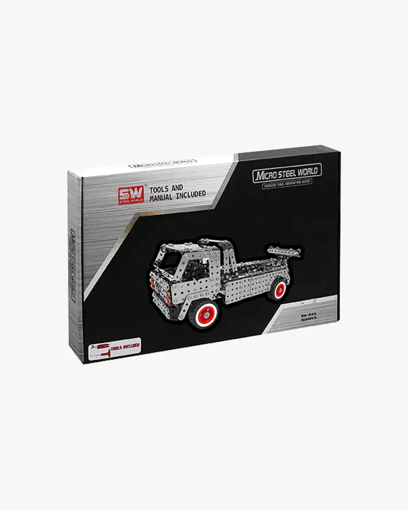 Verpakking bergingswagen met rode velgen