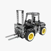 Vooraanzicht heftruck met gele velgen