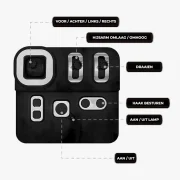 Afstandsbediening hijskraanwagen met knopaanduidingen