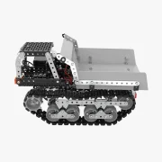 Zijaanzicht kiepwagen