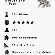 Kleurrijke tijger productdetails