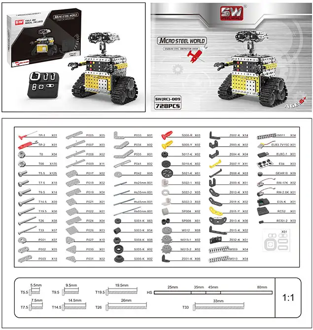 Schematisch overzicht van onderdelen opruimrobot