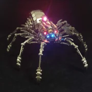 Vooraanzicht reuzenspin met LED verlichting