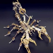 Bovenaanzicht gouden schorpioen