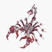 Bovenaanzicht rode schorpioen