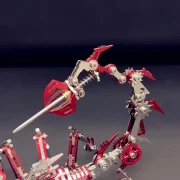 Rode schorpioen angel detail