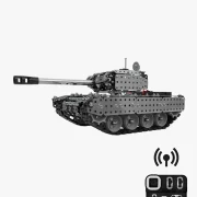 Tank isometrisch aanzicht met afstandsbediening