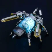 Vuurvlieg in het donker met lichtgevende romp