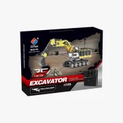 Verpakking gele zware graafmachine