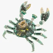 Achteraanzicht mechanische krab (rood)