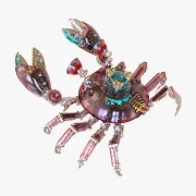 Achteraanzicht mechanische krab (rood)