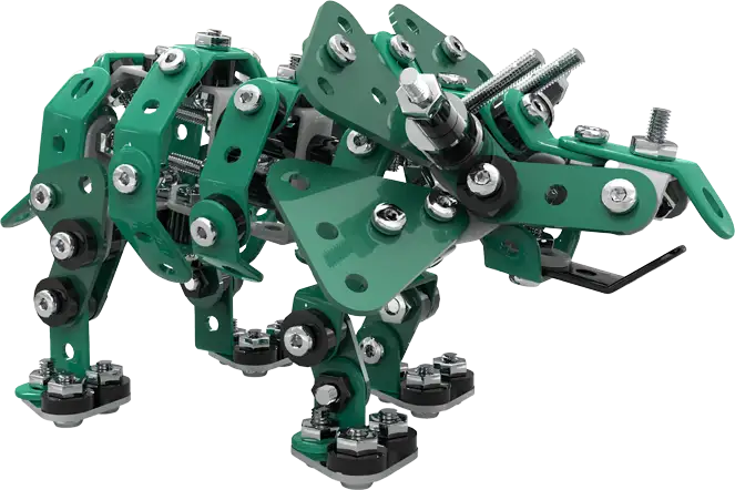 Vooraanzicht van de groene Styracosaurus