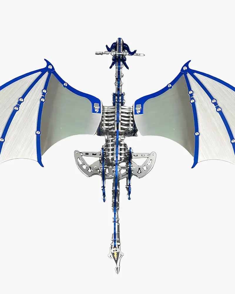 Bovenaanzicht blauwe vuurdraak