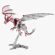 Vooraanzicht rode vuurdraak