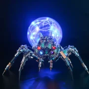 Vooraanzicht Electro Spin met lichtgevende ogen en bol