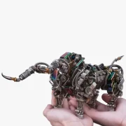 Mechanische stier op handen