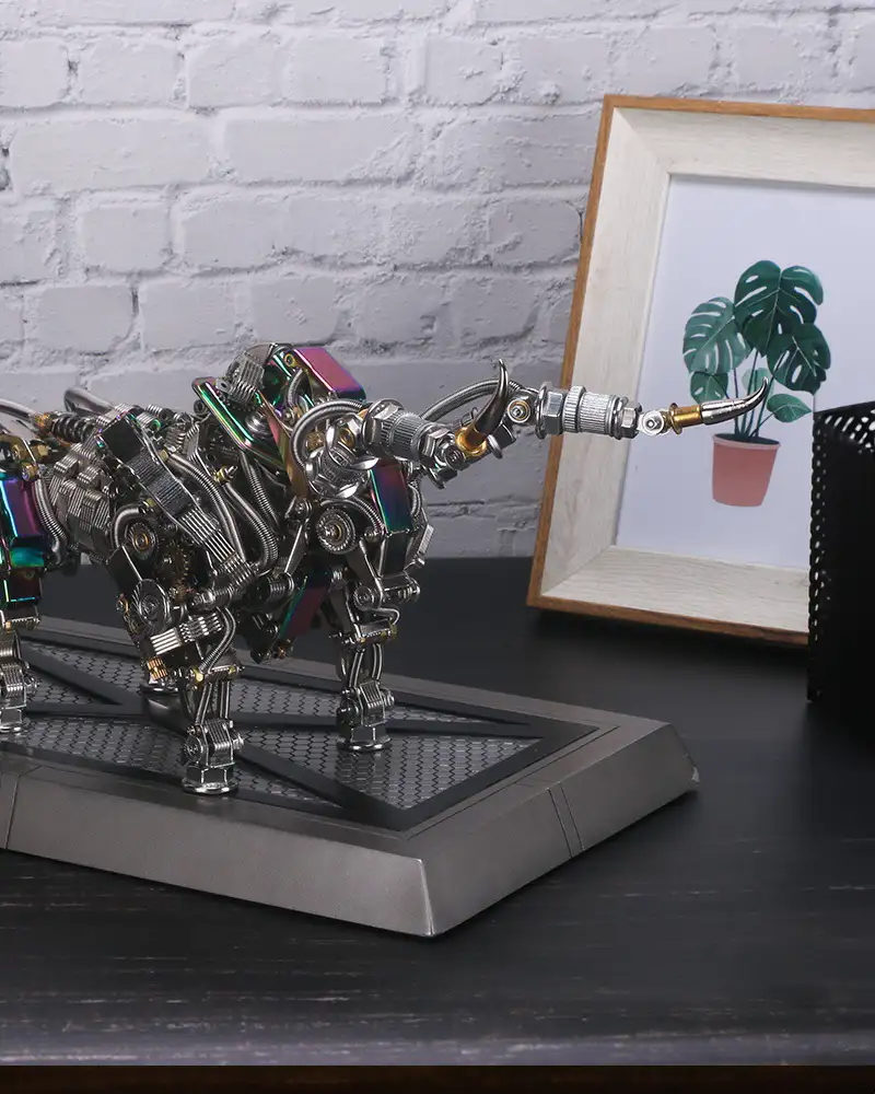 mechanische stier op een display standaard