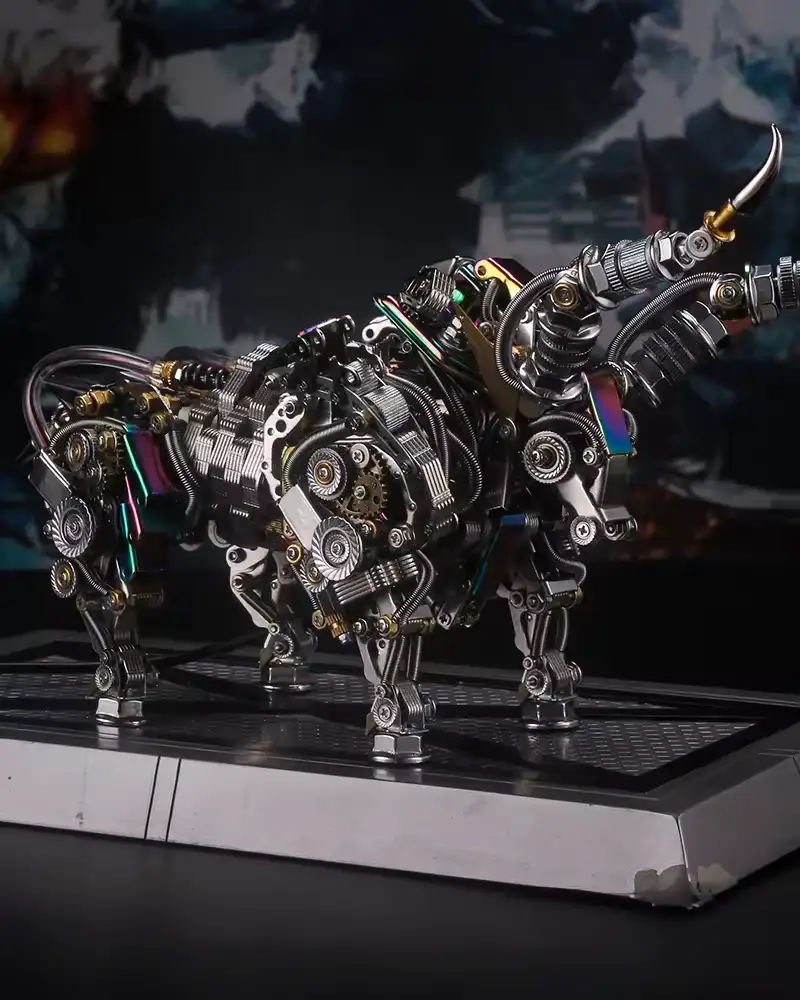 mechanische stier op een display standaard