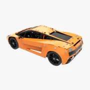 Achteraanzicht oranje Lamborghini