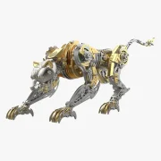 Vooraanzicht Mechanische Luipaard