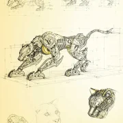 Schematische tekening Mechanische Luipaard