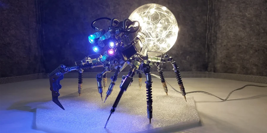 Electro Spin met lichtgevende ogen en bol